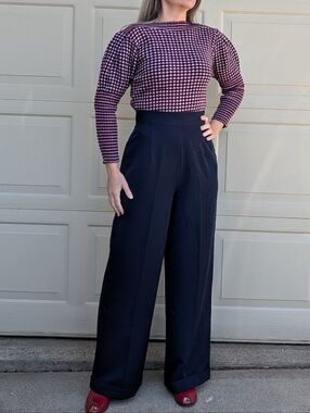 HEYDAY VINTAGE STYLE 1940's repro wide leg pants M UK12